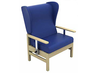 High-Back Bariatric Arm Chair with Wings & Drop Arms
