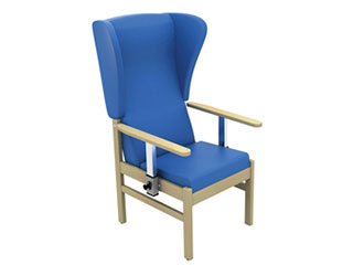High-Back Arm Chair with Drop Arms & Wings