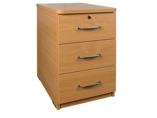 Bedside Cabinet with Lock - Three Drawers