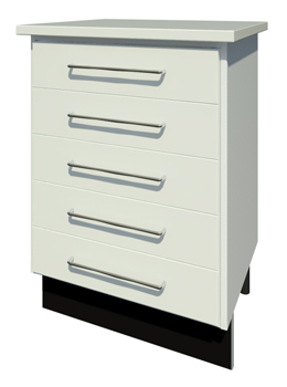 Bench 5-drawer Slide-in Module with Handles