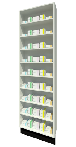 Full Height Unit 215mm Depth with Eight Shelves