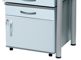Mobile Storage Cabinet in Cool Blue Finish