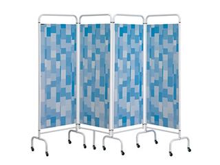 Four Panel Screen - Blue Patchwork