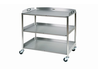 Surgical Trolley - 3 Stainless Steel Trays - Length 860mm