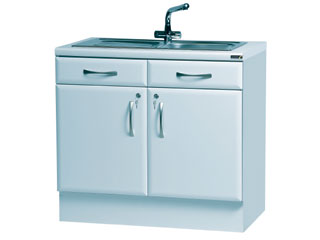 1000mm Sink Unit (excluding sink/taps) - Cool Blue