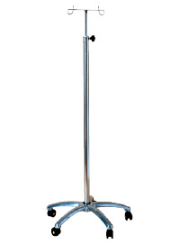 Dripstand 2-Hook Stainless Steel with 5 Anti Static Castors