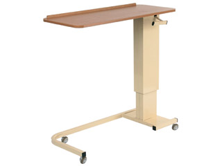 Overbed Table Traditional Single Leg - Beech Table Top