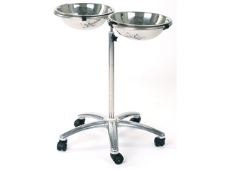 High Level Double Bowl & Stand - Adjustable Height
