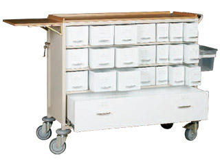 21 Drawer Drugs Storage Trolley