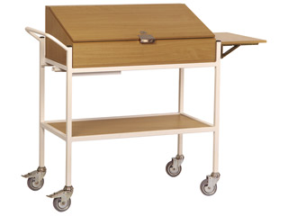 Traditional Style Drug Trolley - Beech Finish