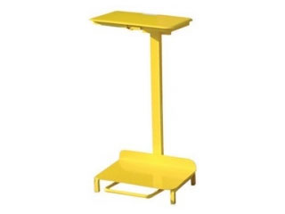 Open Type Sack Holder with Wheels & Yellow Frame & Lid