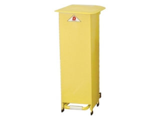 Fire Retardant Bodied Sack Holder - 20 Litre with Yellow Body & Lid