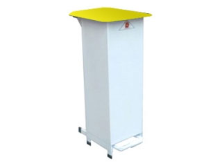 Fire Retardant Bodied Sack Holder - 20 Litre with White Body & Yellow Lid