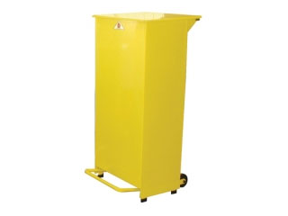 Fire Retardant Bodied Sack Holder - 50 Litre with Yellow Body & Lid